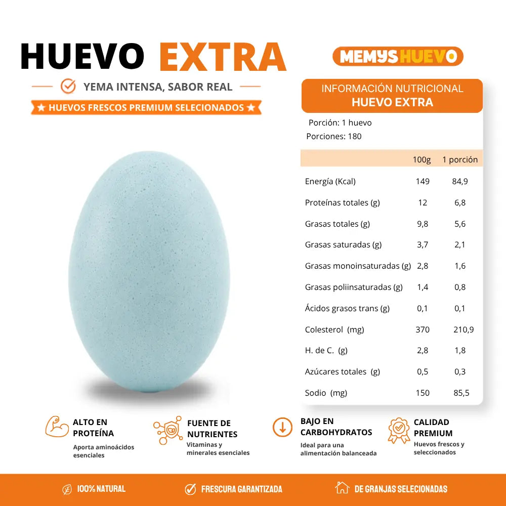 Huevos Extra de CAMPO 180 Unidades