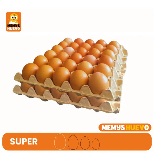 2 bandejas de huevos tamaño super