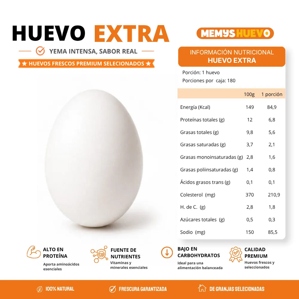 Huevos Extra 180 Unidades
