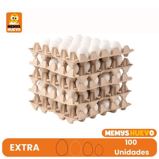 Caja de huevos extra 100 unidades