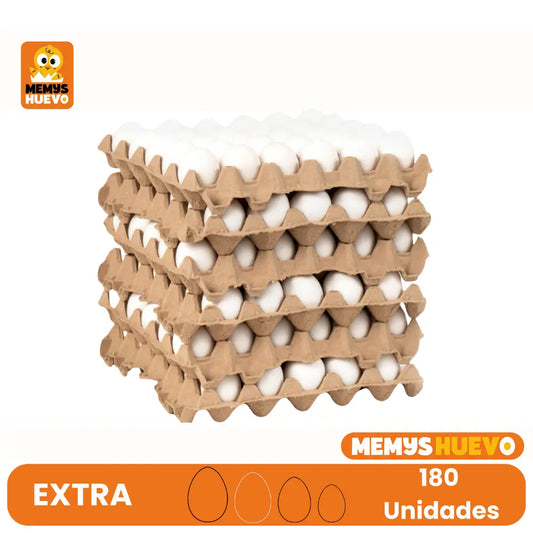 Caja de 180 huevos extra