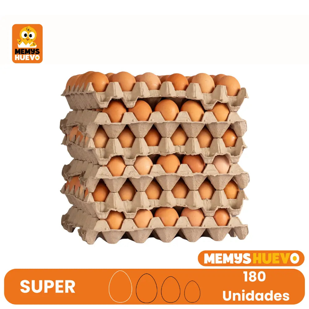 caja de huevos de color super de 180 unidades