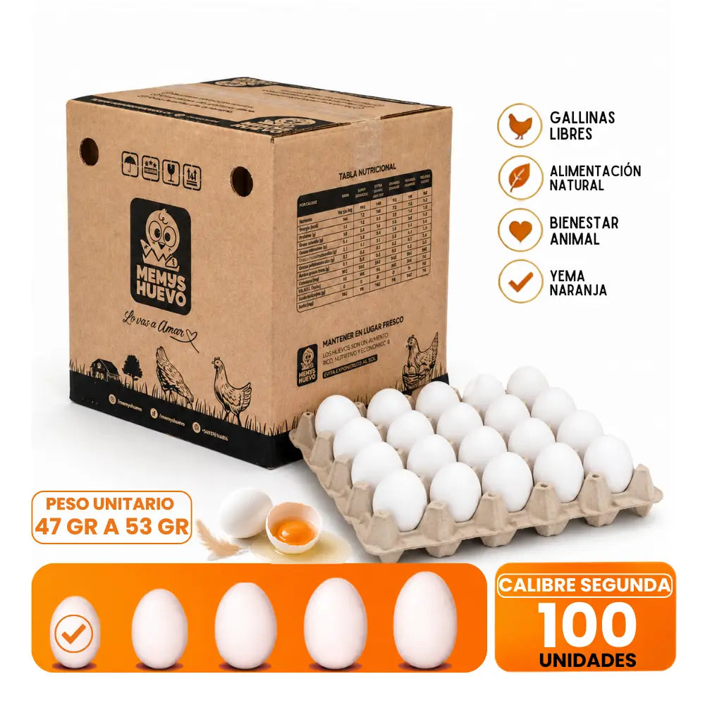 Huevos Segunda 100 Unidades