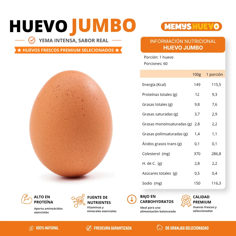 Huevos Jumbo Color XL 60 Unidades