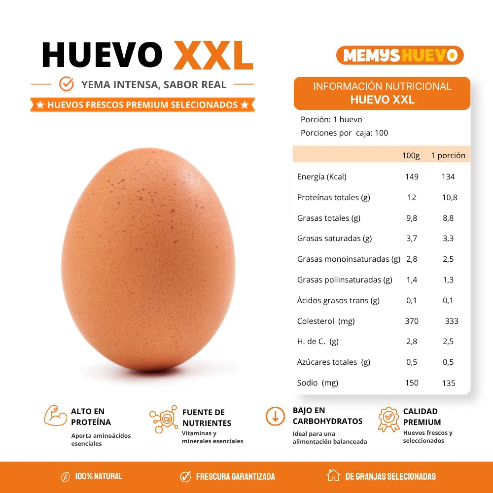 Huevos Gigante Color XXL 100 Unidades